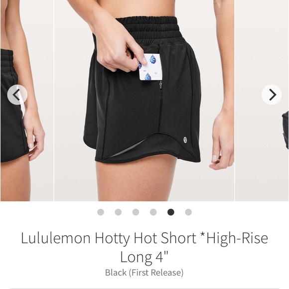 Lululemon Hotty Hot Shorts HR 4” Black Sz 4 - Picture 2 of 8